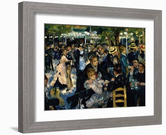 Le Moulin de la Galette c.1876-Pierre-Auguste Renoir-Framed Art Print