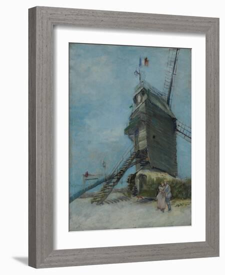 Le Moulin de la Galette, Montmartre, Paris, c.1886-87 (oil on canvas)-Vincent van Gogh-Framed Giclee Print