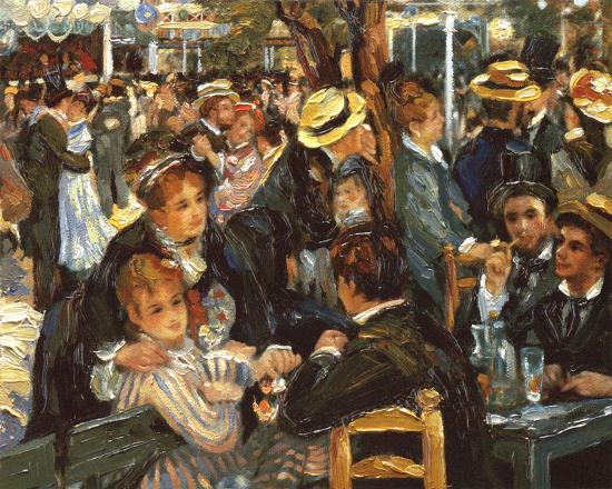 Le Moulin de la Galette-Pierre-Auguste Renoir-Framed Textured Art