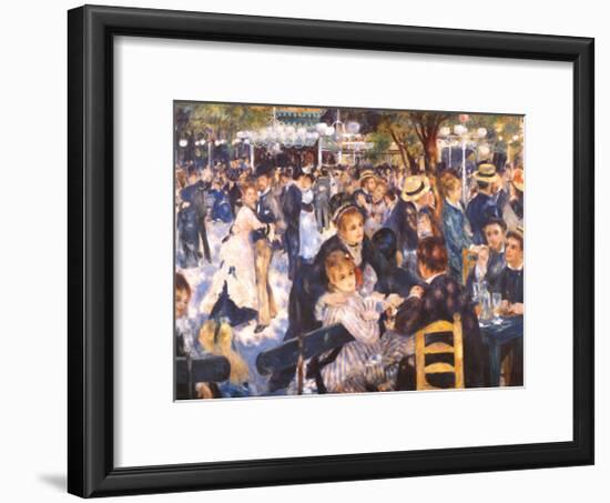 Le Moulin de la Gallette-Pierre-Auguste Renoir-Framed Art Print