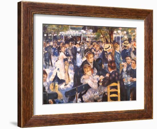 Le Moulin de la Gallette-Pierre-Auguste Renoir-Framed Art Print