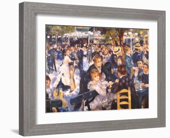 Le Moulin de la Gallette-Pierre-Auguste Renoir-Framed Art Print