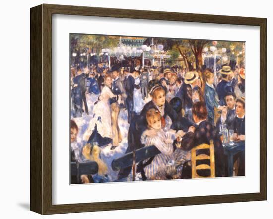 Le Moulin de la Gallette-Pierre-Auguste Renoir-Framed Art Print