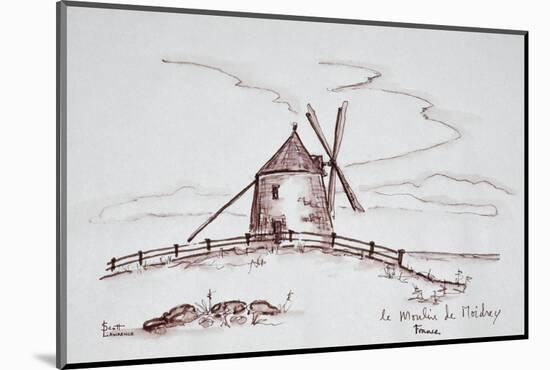 Le Moulin de Moidrey windmill, Pontorson, France-Richard Lawrence-Mounted Photographic Print