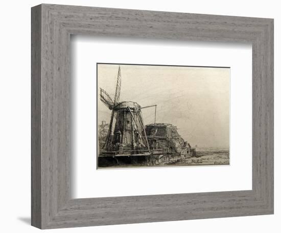 Le Moulin de Rembrandt Bartsch (B233)-Amand Durand-Framed Collectable Print