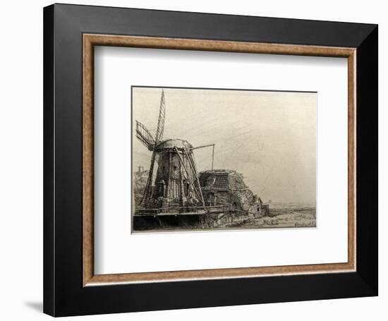 Le Moulin de Rembrandt Bartsch (B233)-Amand Durand-Framed Collectable Print