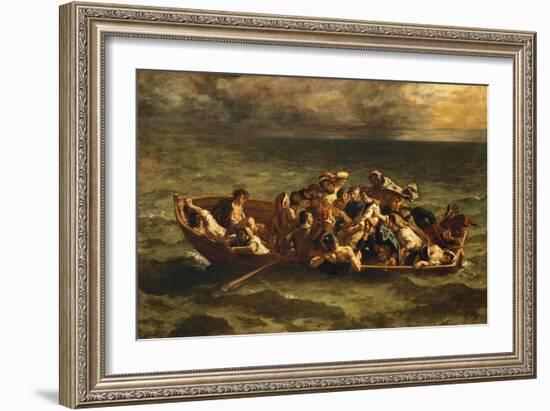 Le naufrage de Don Juan (Byron, Don Juan, chant II) Don Juan shipwrecked. Oil on canvas (1840).-Eugene Delacroix-Framed Giclee Print