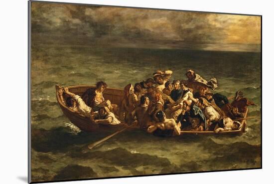 Le naufrage de Don Juan (Byron, Don Juan, chant II) Don Juan shipwrecked. Oil on canvas (1840).-Eugene Delacroix-Mounted Giclee Print