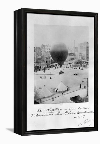 Le Neptune Hot Air Balloon Taking Off from Place St Pierre in Montmatre During the Siege of…-Nadar-Framed Premier Image Canvas