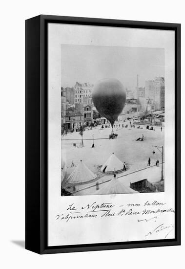 Le Neptune Hot Air Balloon Taking Off from Place St Pierre in Montmatre During the Siege of…-Nadar-Framed Premier Image Canvas