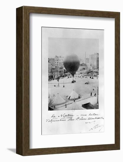 Le Neptune Hot Air Balloon Taking Off from Place St Pierre in Montmatre During the Siege of…-Nadar-Framed Photographic Print