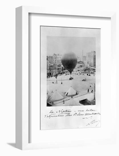 Le Neptune Hot Air Balloon Taking Off from Place St Pierre in Montmatre During the Siege of…-Nadar-Framed Photographic Print