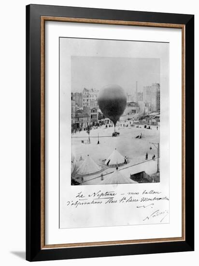 Le Neptune Hot Air Balloon Taking Off from Place St Pierre in Montmatre During the Siege of…-Nadar-Framed Photographic Print