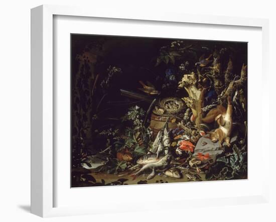 Le Nid de pinsons-Abraham Mignon-Framed Giclee Print