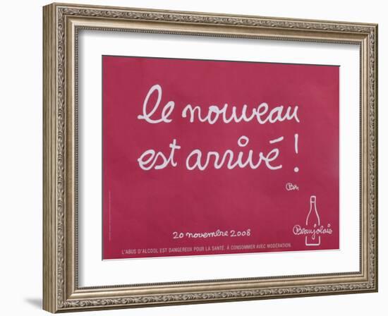 Le nouveau est arrivé (rouge)-Ben Vautier-Framed Collectable Print