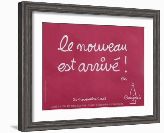 Le nouveau est arrivé (rouge)-Ben Vautier-Framed Collectable Print