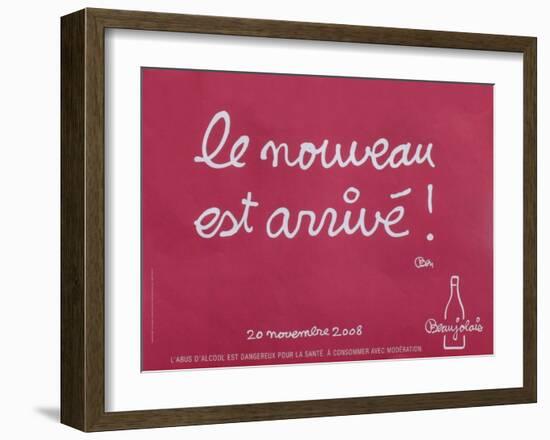 Le nouveau est arrivé (rouge)-Ben Vautier-Framed Collectable Print