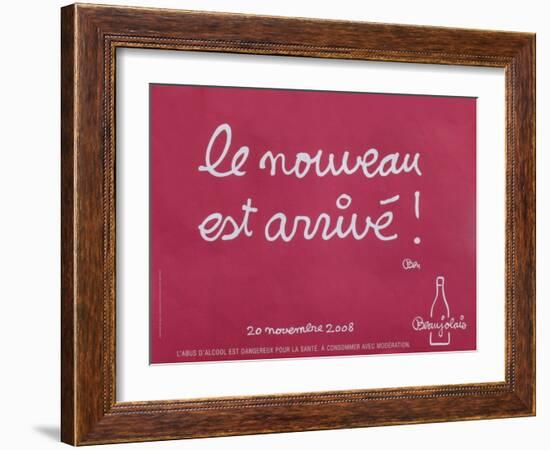 Le nouveau est arrivé (rouge)-Ben Vautier-Framed Collectable Print