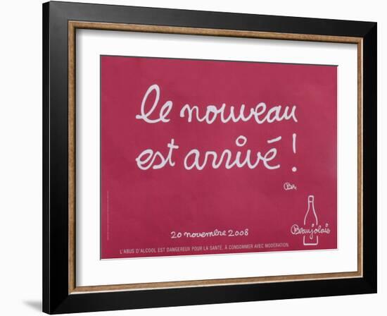 Le nouveau est arrivé (rouge)-Ben Vautier-Framed Collectable Print