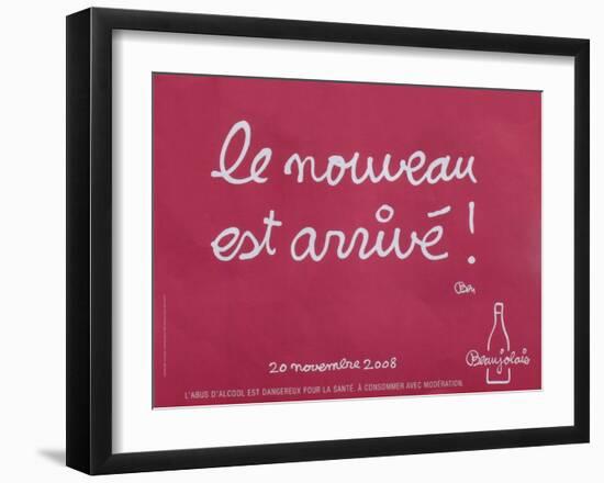 Le nouveau est arrivé (rouge)-Ben Vautier-Framed Collectable Print