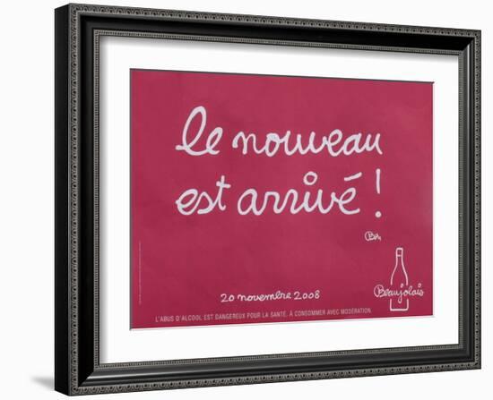 Le nouveau est arrivé (rouge)-Ben Vautier-Framed Collectable Print