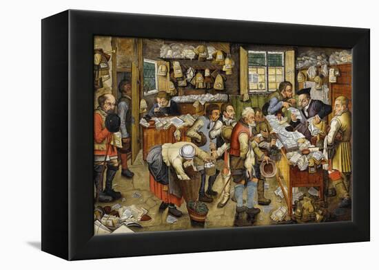 Le Paiement De La Dime - the Payment of the Tithes (Known as Village Lawyer) - Peinture De Pieter B-Pieter the Younger Brueghel-Framed Premier Image Canvas