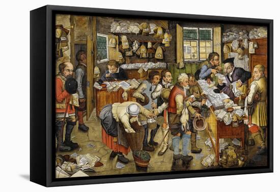 Le Paiement De La Dime - the Payment of the Tithes (Known as Village Lawyer) - Peinture De Pieter B-Pieter the Younger Brueghel-Framed Premier Image Canvas