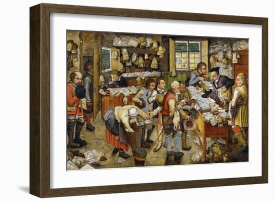 Le Paiement De La Dime - the Payment of the Tithes (Known as Village Lawyer) - Peinture De Pieter B-Pieter the Younger Brueghel-Framed Giclee Print