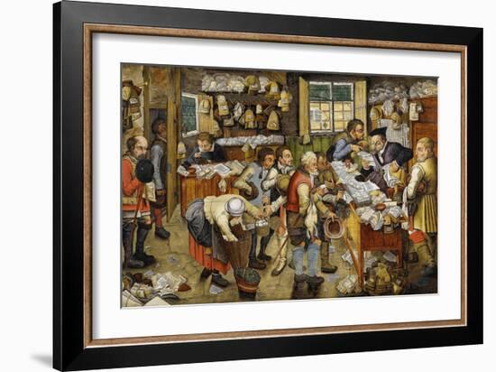Le Paiement De La Dime - the Payment of the Tithes (Known as Village Lawyer) - Peinture De Pieter B-Pieter the Younger Brueghel-Framed Giclee Print