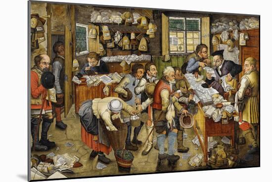 Le Paiement De La Dime - the Payment of the Tithes (Known as Village Lawyer) - Peinture De Pieter B-Pieter the Younger Brueghel-Mounted Giclee Print