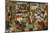 Le Paiement De La Dime - the Payment of the Tithes (Known as Village Lawyer) - Peinture De Pieter B-Pieter the Younger Brueghel-Mounted Giclee Print