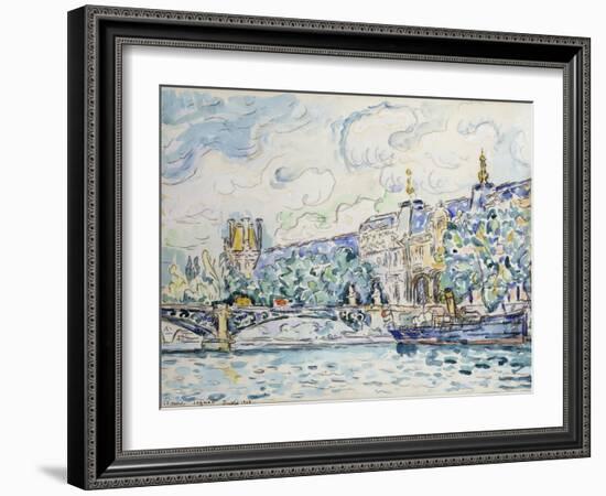 Le Palais Du Louvre, 1910-Paul Signac-Framed Premium Giclee Print