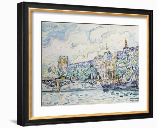 Le Palais Du Louvre, 1910-Paul Signac-Framed Giclee Print