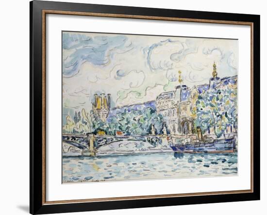 Le Palais Du Louvre, 1910-Paul Signac-Framed Giclee Print