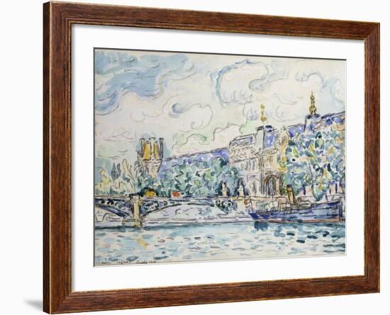 Le Palais Du Louvre, 1910-Paul Signac-Framed Giclee Print