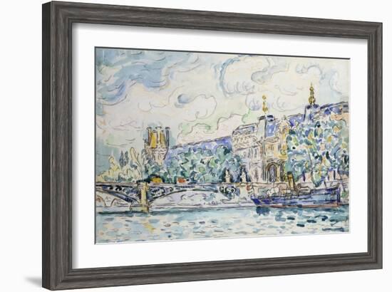 Le Palais du Louvre-Paul Signac-Framed Giclee Print