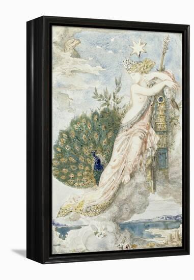 Le Paon se plaignant à Junon. Etude pour les Fables de La Fontaine-Gustave Moreau-Framed Premier Image Canvas