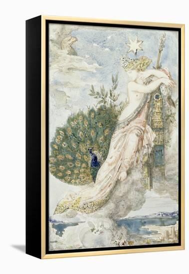 Le Paon se plaignant à Junon. Etude pour les Fables de La Fontaine-Gustave Moreau-Framed Premier Image Canvas