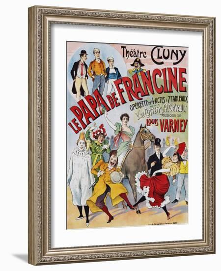 Le Papa De Francine Poster-null-Framed Giclee Print