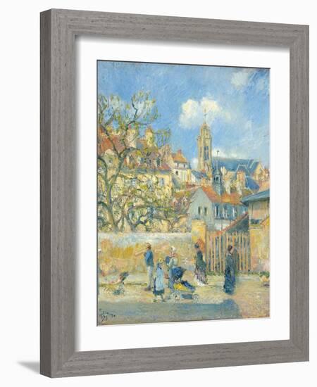 Le Parc Aux Charrettes, Pontoise, 1878-Camille Pissarro-Framed Giclee Print