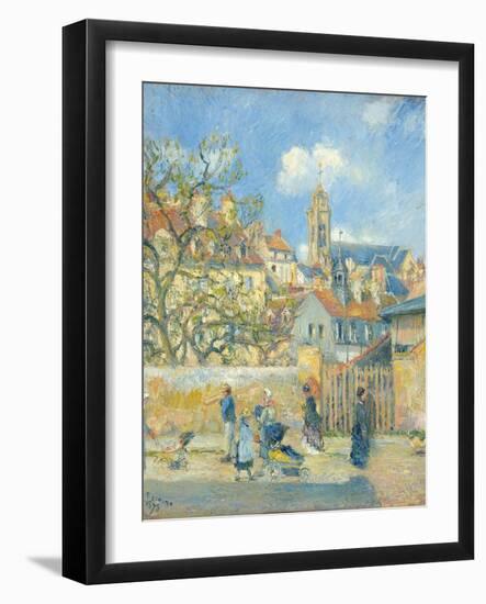 Le Parc Aux Charrettes, Pontoise, 1878-Camille Pissarro-Framed Giclee Print