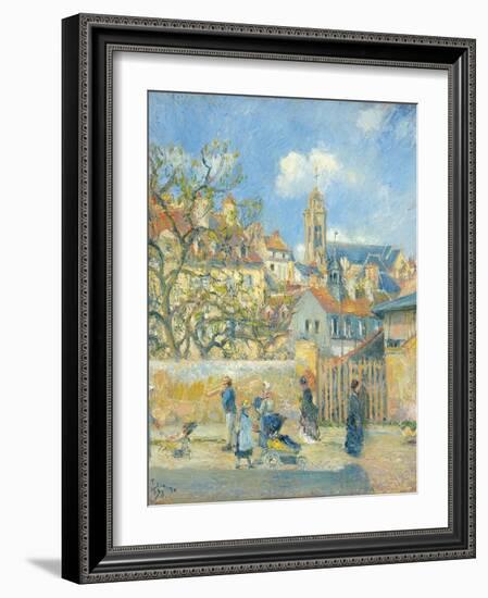 Le Parc Aux Charrettes, Pontoise, 1878-Camille Pissarro-Framed Giclee Print