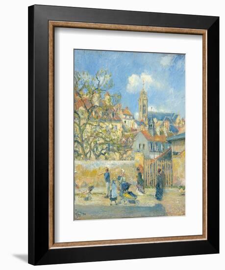 Le Parc Aux Charrettes, Pontoise, 1878-Camille Pissarro-Framed Giclee Print