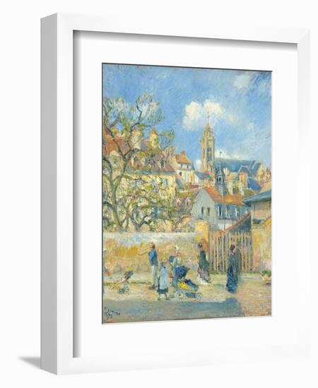 Le Parc Aux Charrettes, Pontoise, 1878-Camille Pissarro-Framed Giclee Print