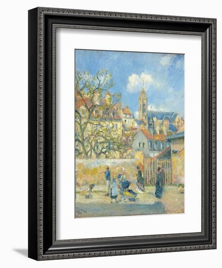 Le Parc Aux Charrettes, Pontoise, 1878-Camille Pissarro-Framed Giclee Print