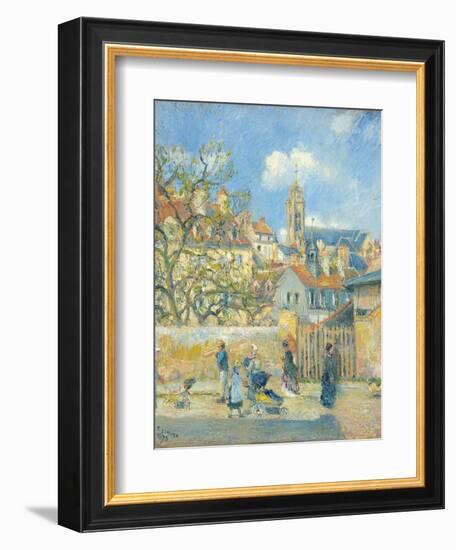 Le Parc Aux Charrettes, Pontoise, 1878-Camille Pissarro-Framed Giclee Print