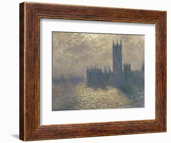 Le Parlement à Londres, ciel orageux-Claude Monet-Framed Giclee Print