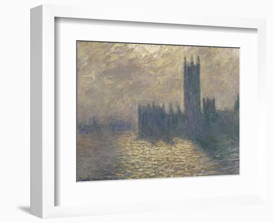 Le Parlement à Londres, ciel orageux-Claude Monet-Framed Giclee Print