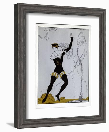 Le Pavillion DArmider from the Series Designs on the Dances of Vaslav Nijinsky-Georges Barbier-Framed Giclee Print