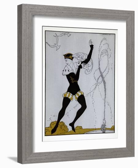 Le Pavillion DArmider from the Series Designs on the Dances of Vaslav Nijinsky-Georges Barbier-Framed Giclee Print